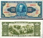 *200 Cruzeiros Brazília 1961-1964 P171 UNC