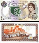 *10 Libier Ostrov Man 2020 P48A UNC, Elizabeth II