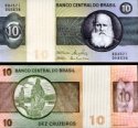 *10 Cruzeiros Brazília 1980 P193 UNC