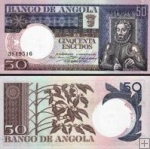 *50 angolských escudos Angola 1973, P105 UNC