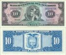*10 Sucres Ekvádor 1975-78, P109 UNC