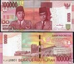 *100 000 Rupií Indonézia 2014-16, P153A UNC