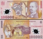*100 000 Lei Rumunsko 2001-3, polymer P114a UNC