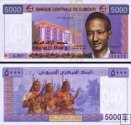 *5000 džibutských frankov Džibutsko 2002, P44 UNC