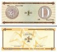 *1 Peso Kuba D2 FX32 UNC, výmenný certifikát pre cudzincov *1 Peso Kuba D2 FX32 UNC, výmenný certifikát pre cudzincov