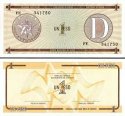 *1 Peso Kuba D2 FX32 UNC, výměnný certifikát pro cizince