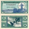*5 centov USA 1969, vojenské platidlo PM75 AU *5 centov USA 1969, vojenské platidlo PM75 AU