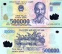 *500 000 Dong Vietnam 2012-17, polymer P124 UNC