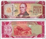 *5 Dolárov Libéria 2011, P26g UNC