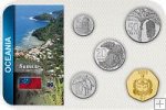 Sada 5 ks mincí Samoa 5 Sene-1 Tala 2002-2010 v blistri