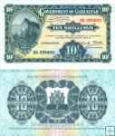 *10 šilingov Gibraltar 1934 (2018) UNC, oficiálna replika