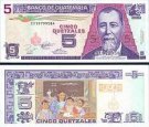 *5 Quetzalez Guatemala 1993-95, P88 UNC
