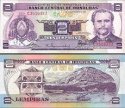 *2 Lempiras Honduras 1976 P61 UNC, památná