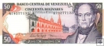 *50 Bolívares Venezuela 1992-98, P65 UNC