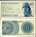 10 Sen Indonézia 1964, P92 UNC