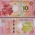 *10 patacas Macao 2019 P88D UNC B.N.U. Rok prasaťa *10 patacas Macao 2019 P88D UNC B.N.U. Rok prasaťa