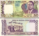 **50 Leones Sierra Leone 1989, P18c UNC