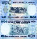 *1000 Frankov Rwanda 2008, P35 UNC