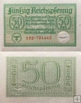 *50 Reichspfennig Nemecká ríša - okupované územia 1939 UNC