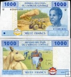*1000 Frankov Kamerun (Stredoafrické štáty) 2002, P207U UNC