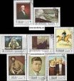 Známky Sharjah 1968 Americkí maliari, razítkovaná séria Známky Sharjah 1968 Americkí maliari, razítkovaná séria