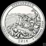 *25 Centov USA 2014 P, Shenandoah