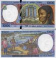 *10000 Frankov Gabon (Central African States) 2000, P405Lf UNC *10000 Frankov Gabon (Central African States) 2000, P405Lf UNC