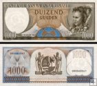 *1000 Gulden Surinam 1963, P124 UNC