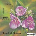 *Známky Tanzánia 1994 Tropické kvety razítkovný hárček