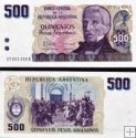 *500 Pesos Argentinos Argentína 1984, P316 UNC