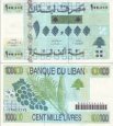 *100 000 Livres Libanon 1999, P78 UNC