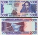 **5000 Leones Sierra Leone 1997, P21c UNC