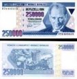 *250 000 Lirasi Turecko 1998, P211 UNC *250 000 Lirasi Turecko 1998, P211 UNC