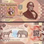 *USA 50 Dollars 2014 9. štát - New Hampshire, polymer