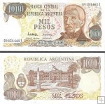 *1000 Pesos Argentína 1976-82 P304 UNC