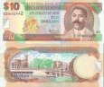 *10 barbadoských dolárov Barbados 1999, P56 UNC *10 barbadoských dolárov Barbados 1999, P56 UNC