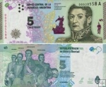 *5 Pesos Argentína 2015, P359 UNC