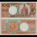 *100 Zlotych Poľsko 1990 P170 UNC