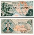 *1 Rupia Indonézia 1960, P76 UNC