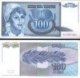 *100 Dinárov Juhoslávia 1992, P112 UNC