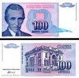 *100 Dinárov Juhoslávia 1994, P139 Tesla UNC