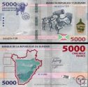 *5000 Frankov Burundi 2022, P58 UNC