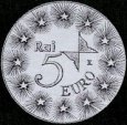 *5 Euro Taliansko 2004 RAI TV, striebro