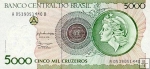 *5000 Cruzeiros Brazílie 1990, P227 UNC