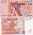 *1000 Frankov Západná Afrika - Togo 2019, P815Ts UNC *1000 Frankov Západná Afrika - Togo 2019, P815Ts UNC