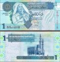 *1 Dinár Libya 2004, M.Kadafi, P68b UNC