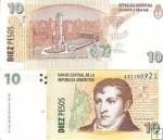 *10 Pesos Argentína 2003-14, P354 UNC