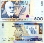 *500 Leke Albánsko 2007, P72a UNC