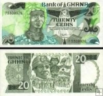 *20 Cedis Ghana 1984-86, P24 UNC