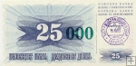 *25 000 Dinárov Bosna a Herzegovina 1993, P54